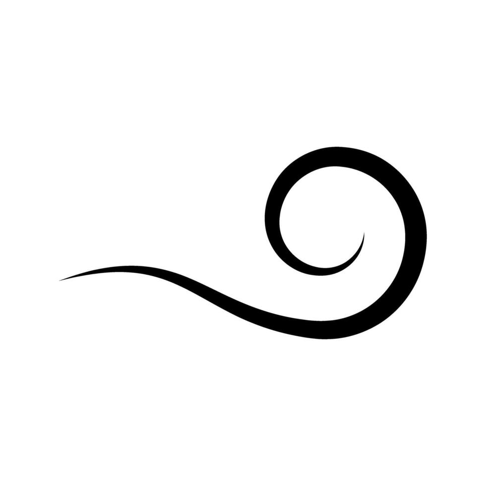 zwiept vector icoon. sierletters illustratie teken. duikt symbool. aroma logo.