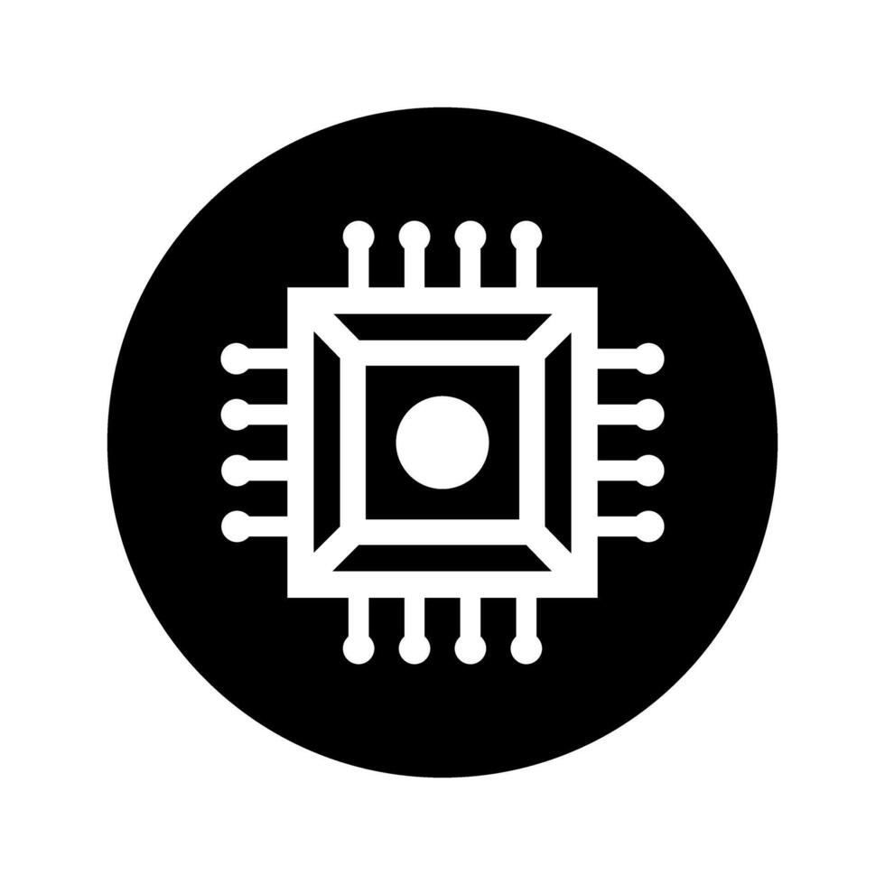 microchip vector icoon. CPU illustratie symbool. kern teken.