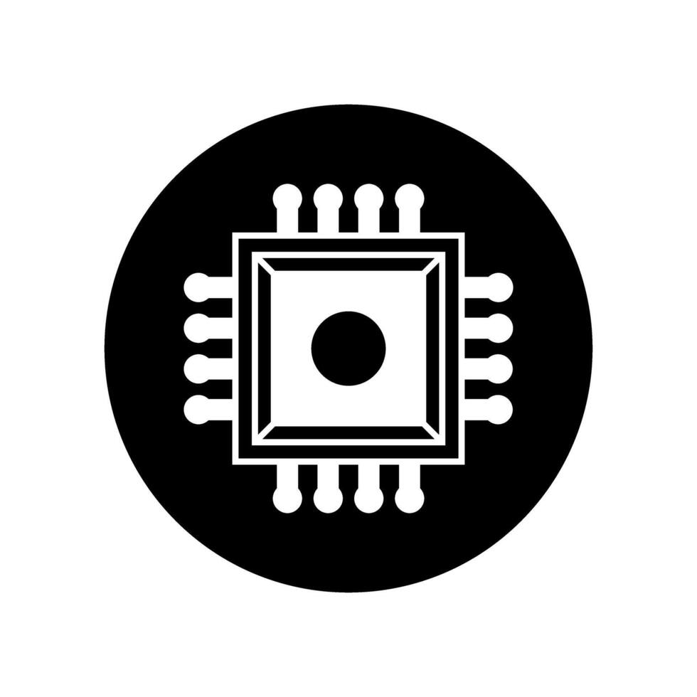 microchip vector icoon. CPU illustratie symbool. kern teken.
