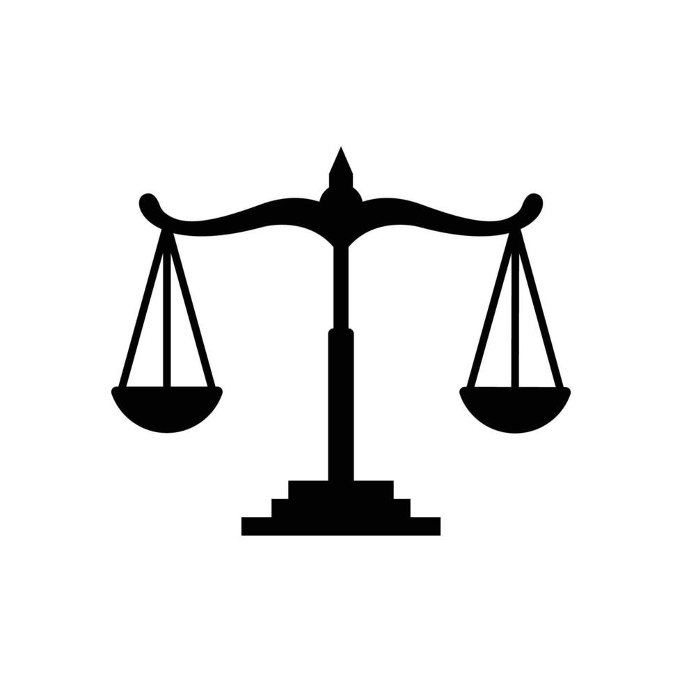 schaal van gerechtigheid icoon vector ontwerp sjabloon in wit achtergrond