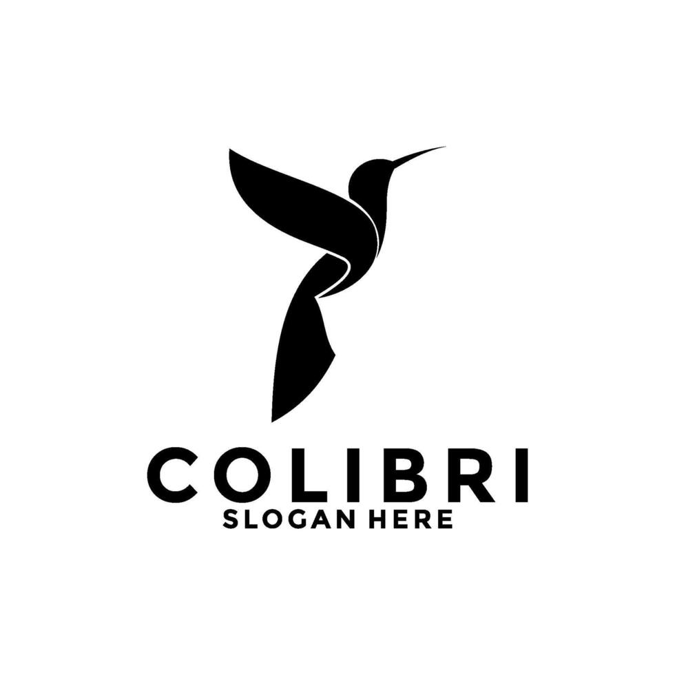 kolibrie colibri vogel logo icoon, gemakkelijk neuriën vogel colibri logo vector sjabloon