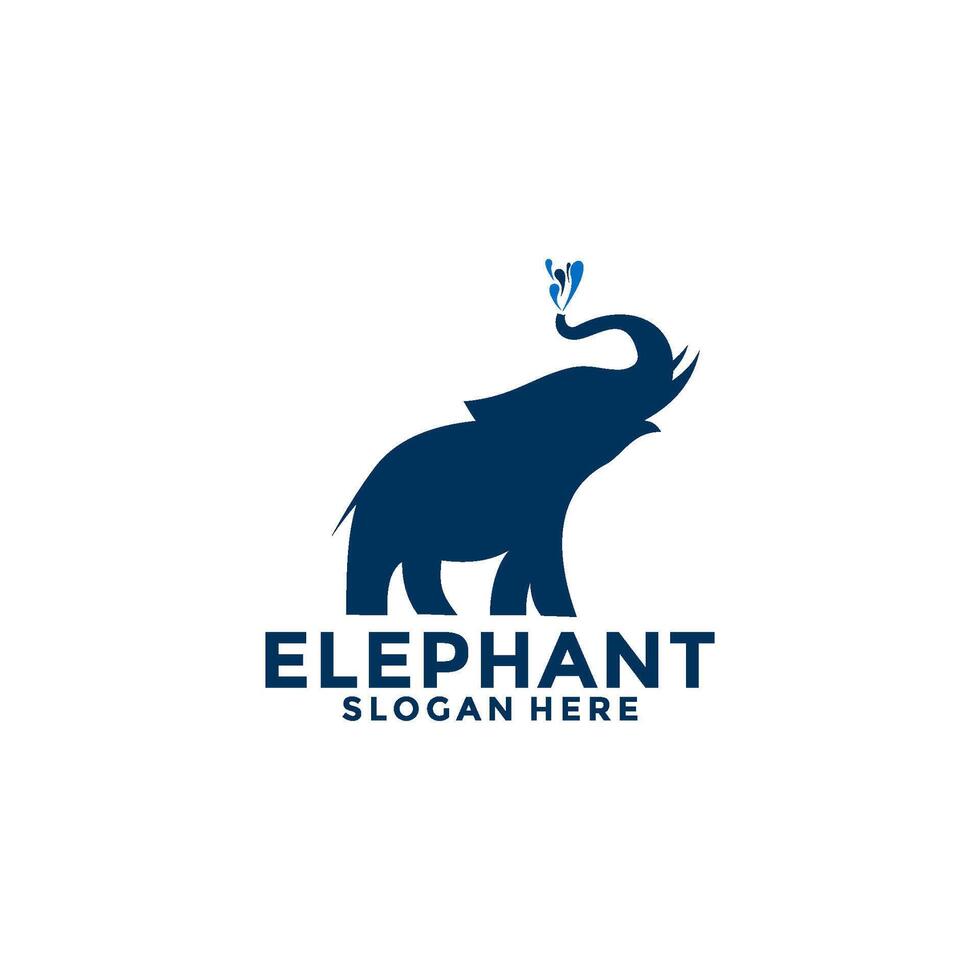 olifant logo vector, olifant dierentuin safari logo ontwerp sjabloon vector