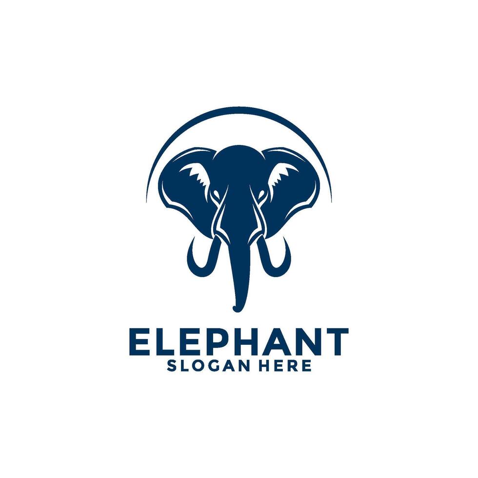 olifant logo vector, olifant hoofd logo ontwerp sjabloon vector