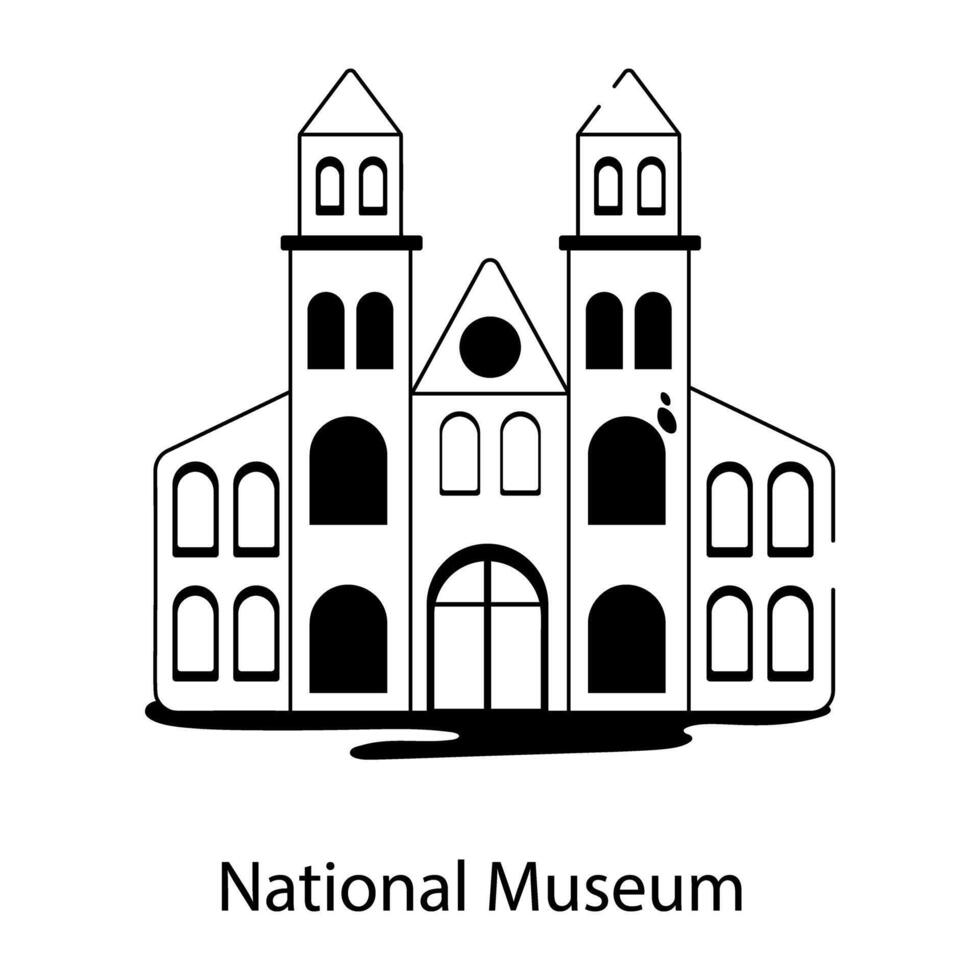 modieus nationaal museum vector
