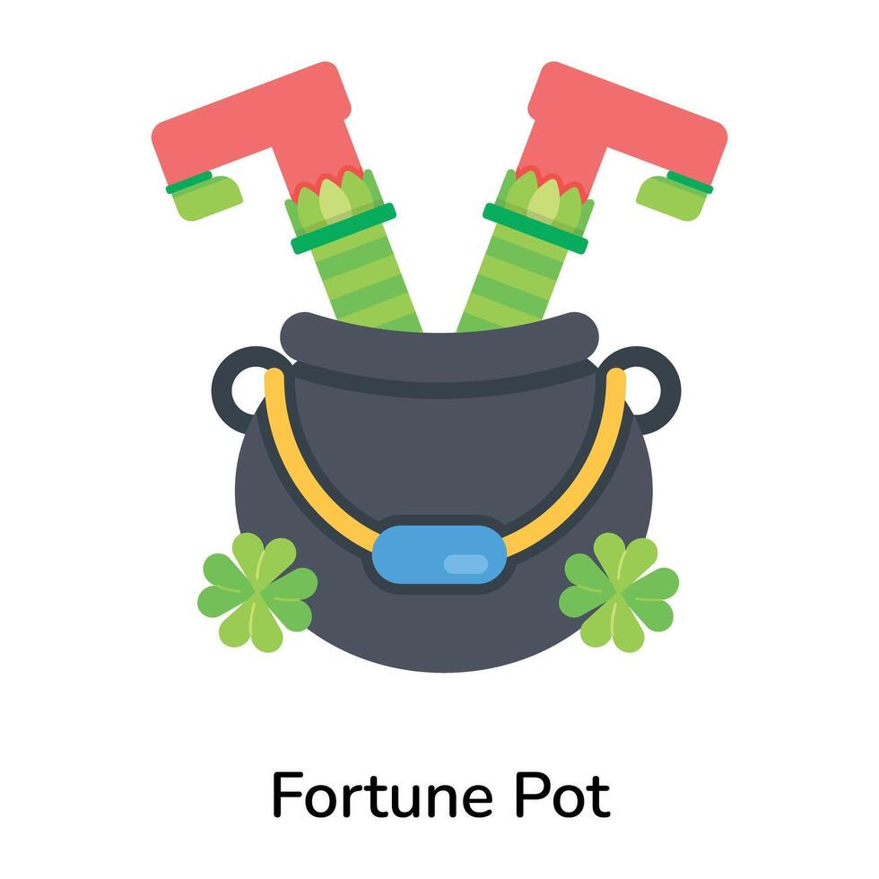 modieus fortuin pot vector