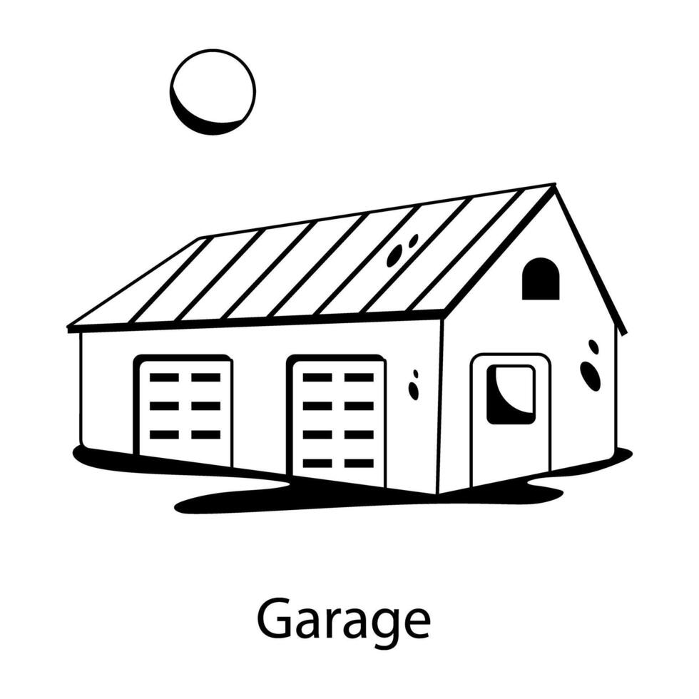 trendy garageconcepten vector