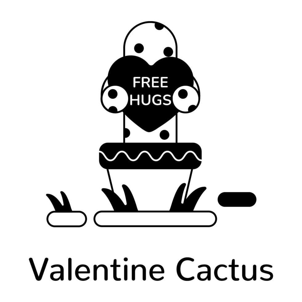 modieus Valentijn cactus vector