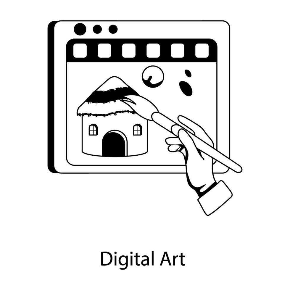 modieus digitaal kunst vector