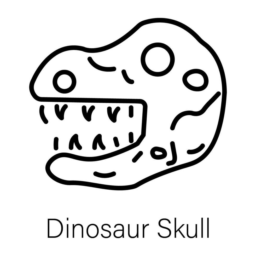 modieus dinosaurus schedel vector