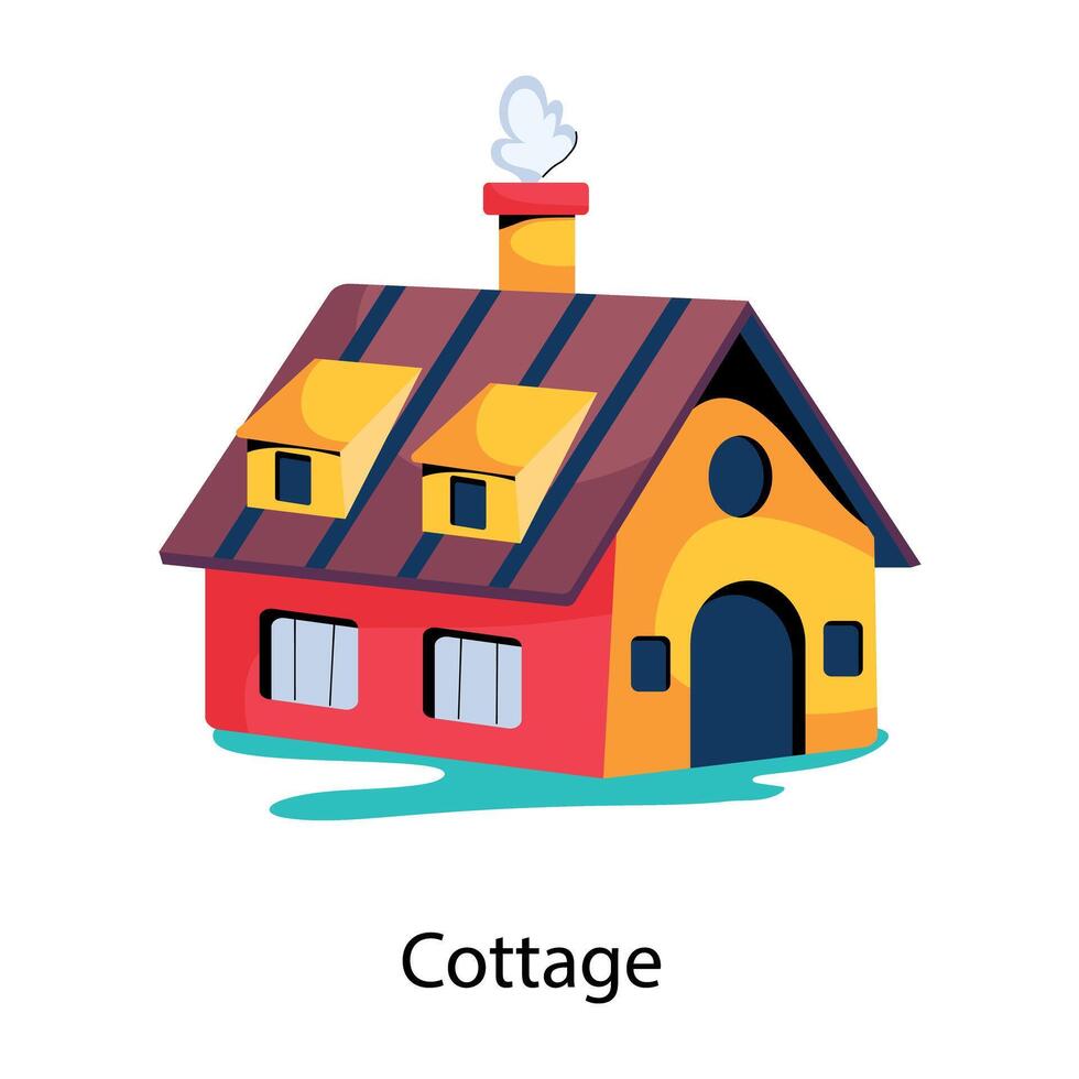 trendy cottage concepten vector