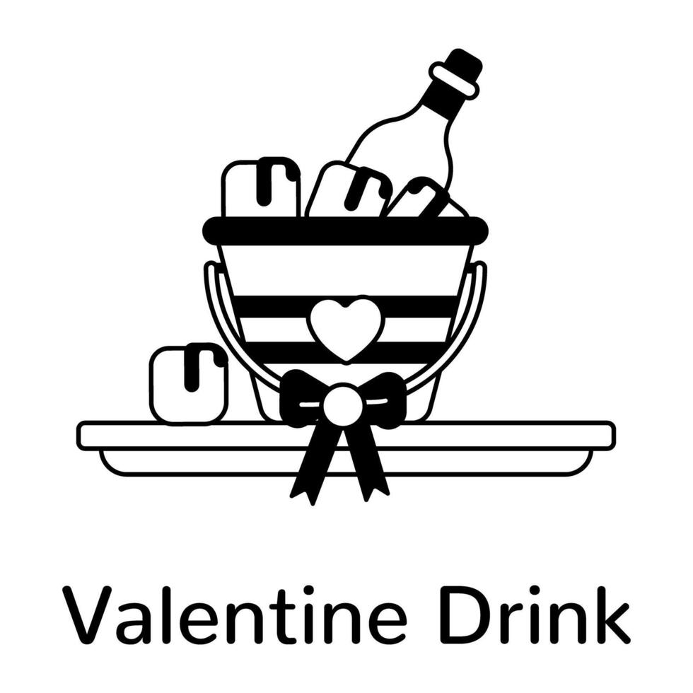 modieus Valentijn drinken vector