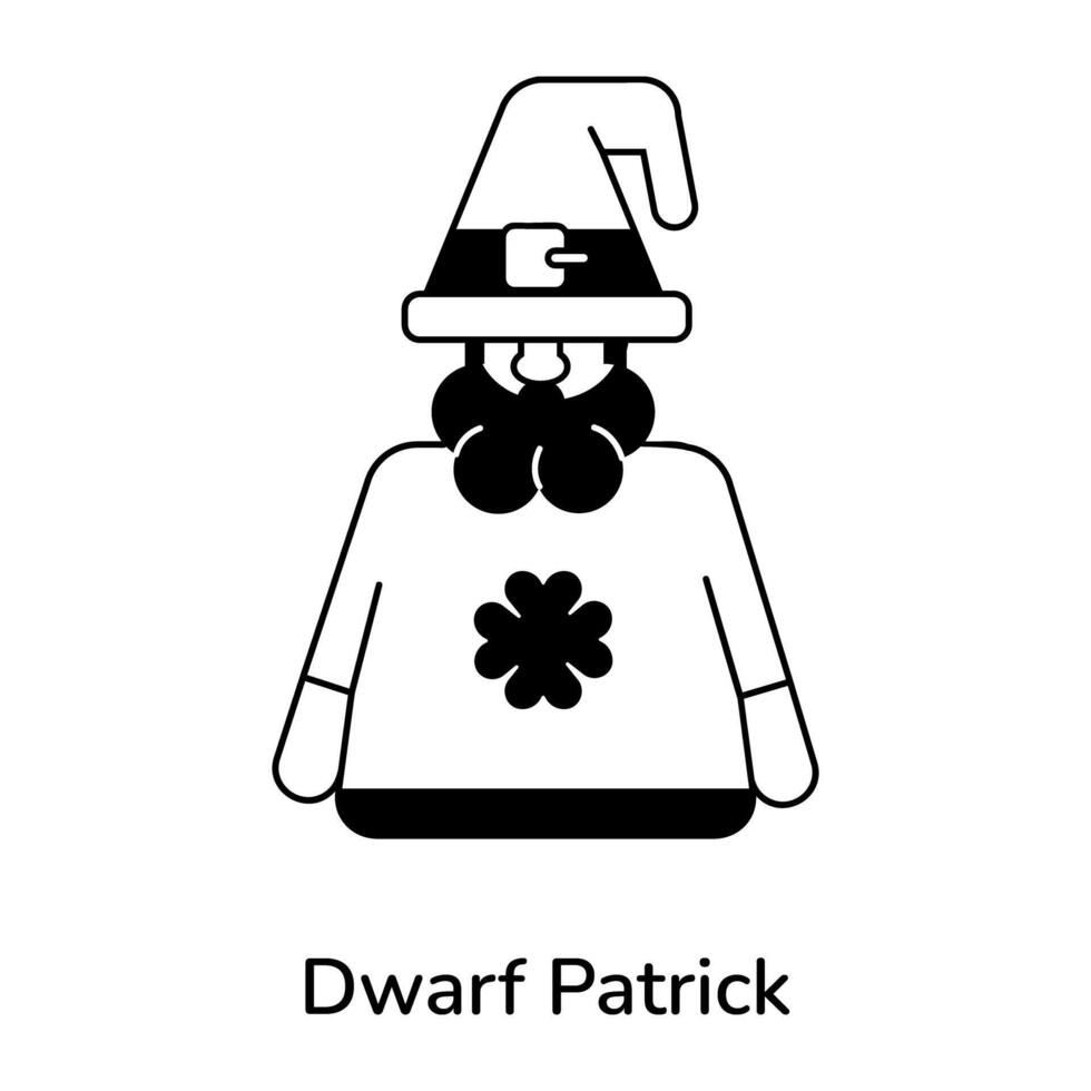 modieus dwerg Patrick vector