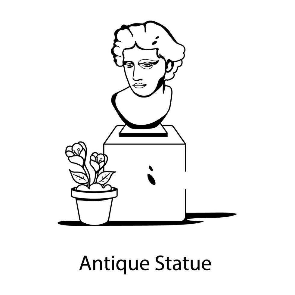 modieus antiek standbeeld vector