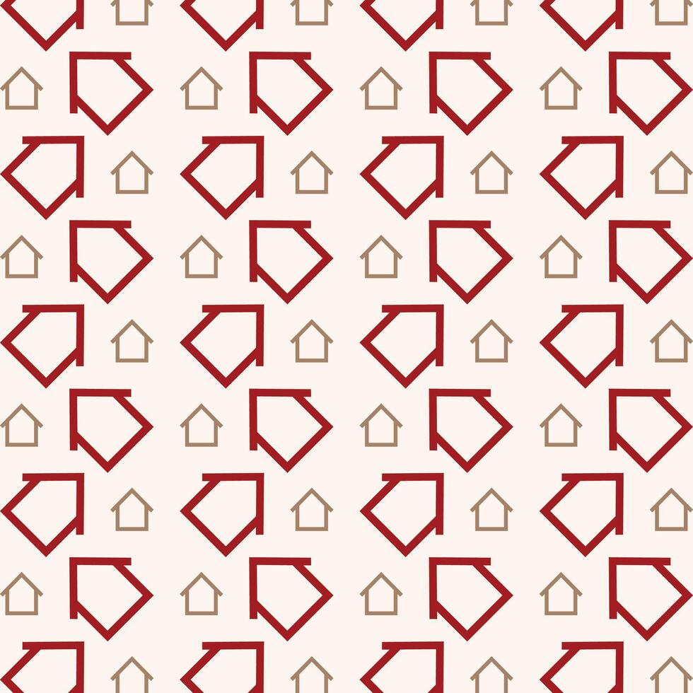 huis rood icoon Valentijn stijl modieus herhalen patroon vector illustratie achtergrond
