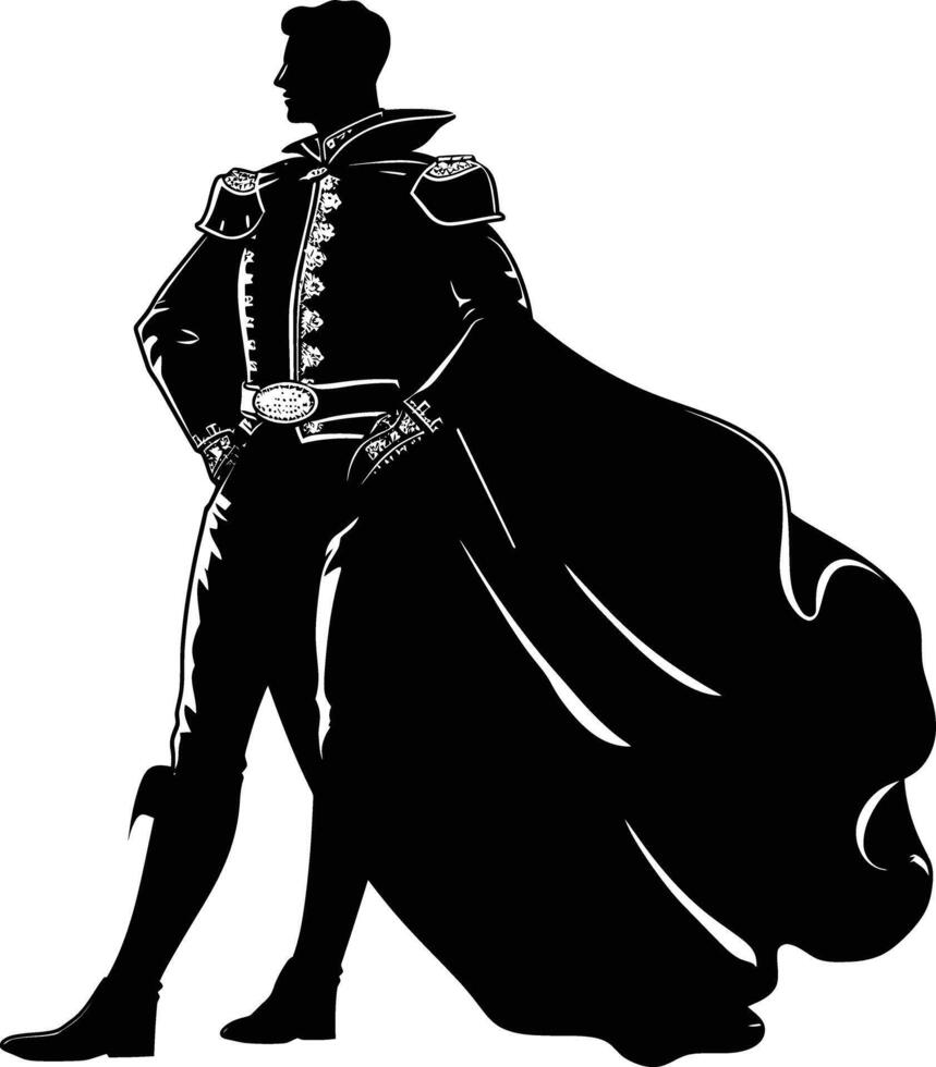 ai gegenereerd silhouet matador zwart kleur enkel en alleen vol lichaam vector