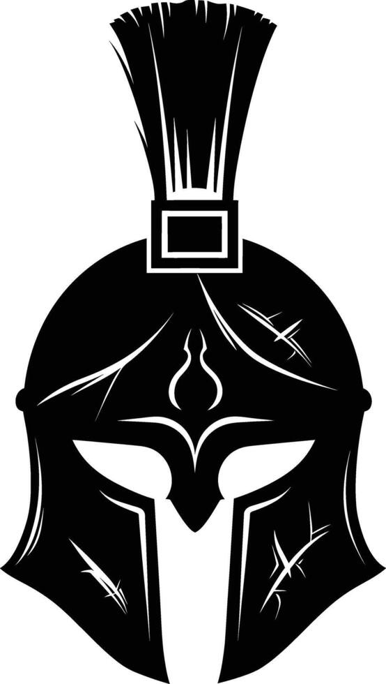 ai gegenereerd silhouet oude Grieks helm zwart kleur enkel en alleen vector