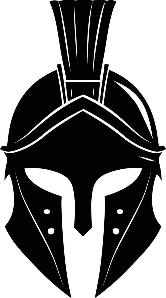 ai gegenereerd silhouet oude Grieks helm zwart kleur enkel en alleen vector