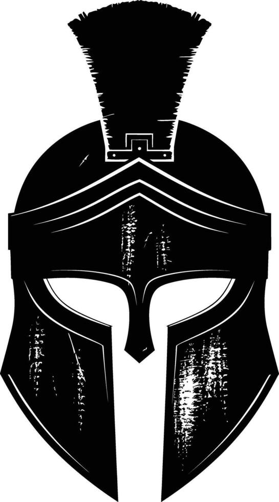 ai gegenereerd silhouet oude Grieks helm zwart kleur enkel en alleen vector