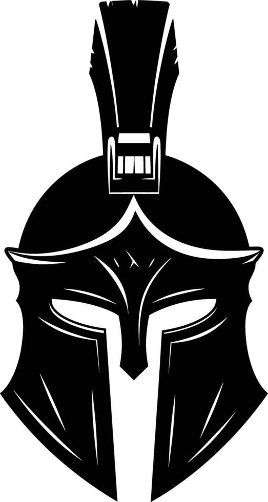 ai gegenereerd silhouet oude Grieks helm zwart kleur enkel en alleen vector