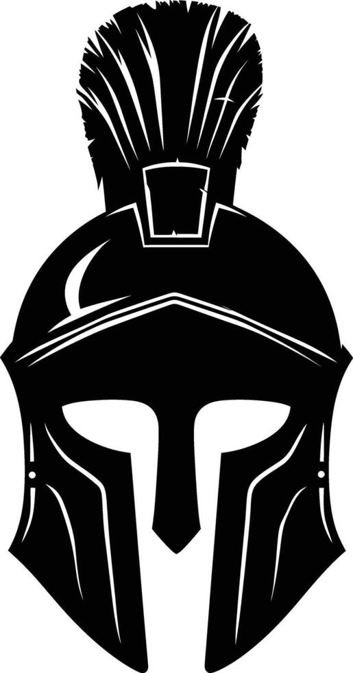 ai gegenereerd silhouet oude Grieks helm zwart kleur enkel en alleen vector