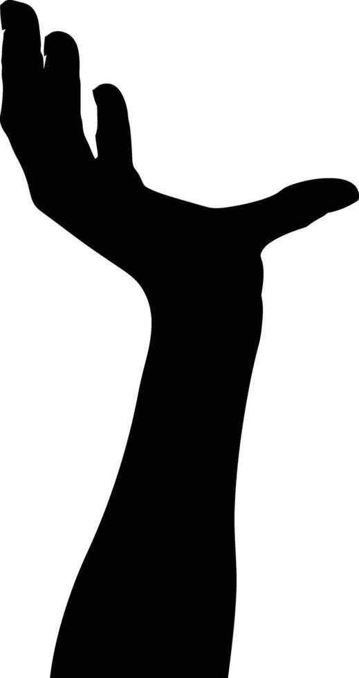 ai gegenereerd silhouet hand- Holding zwart kleur enkel en alleen vector