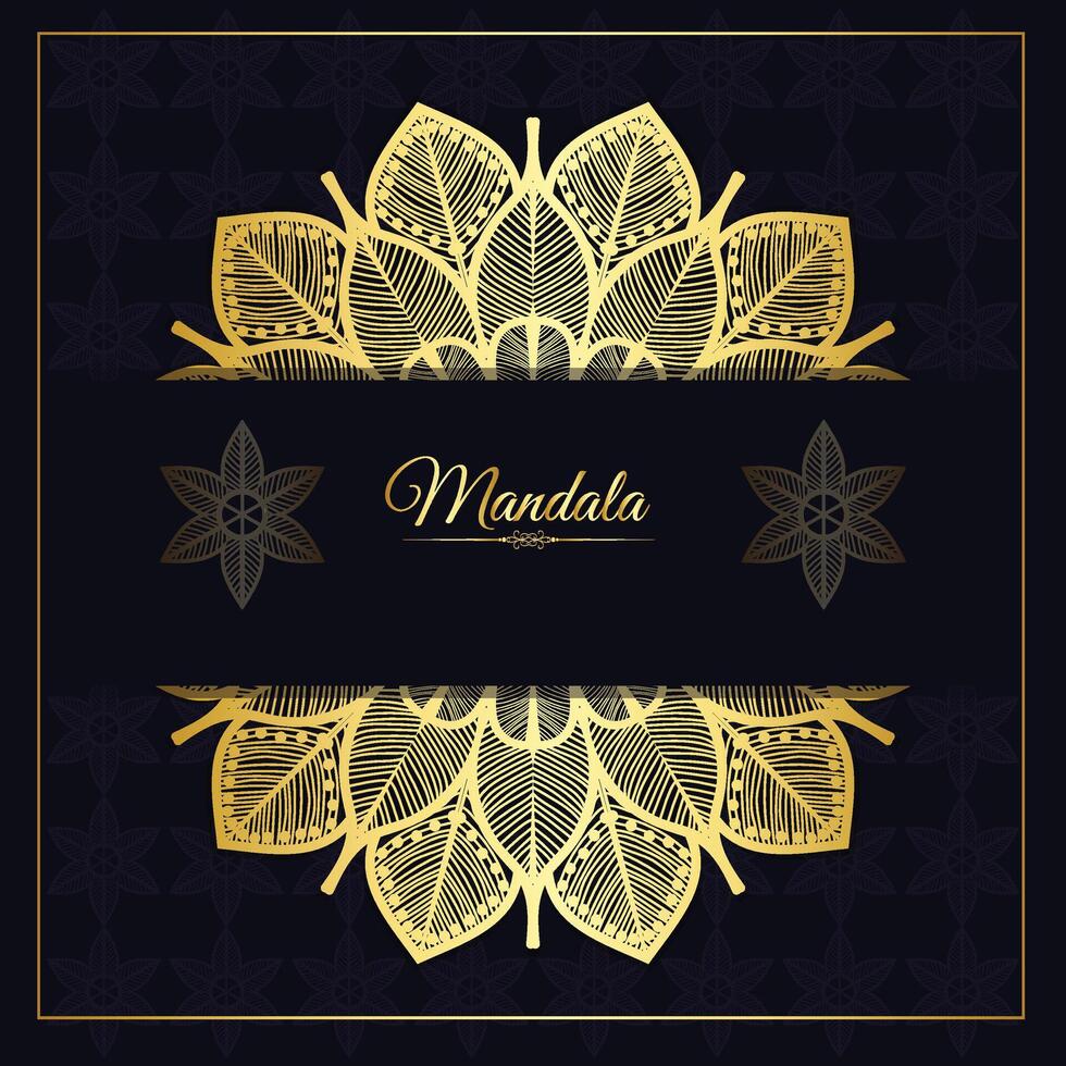 vector luxe goud mandala decoratief achtergrond