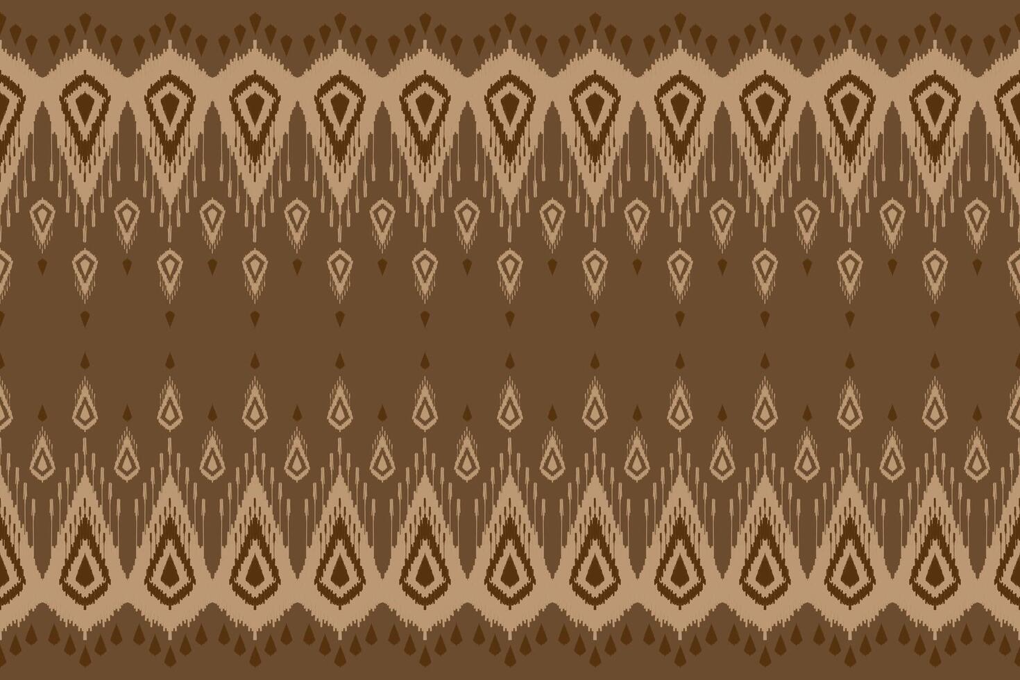 tapijt etnisch patroon kunst. ikat naadloos patroon traditioneel. Amerikaans, Mexicaans stijl. bruin achtergrond. vector