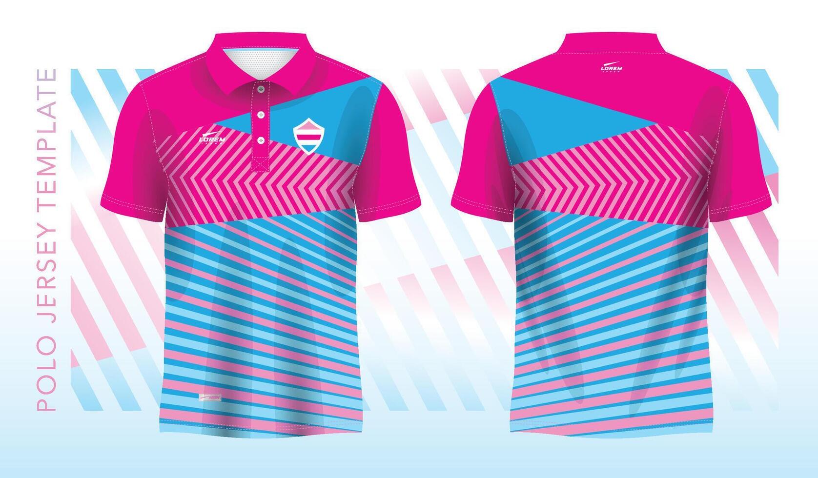 blauw roze abstract achtergrond en patroon voor polo Jersey sport ontwerp sjabloon vector