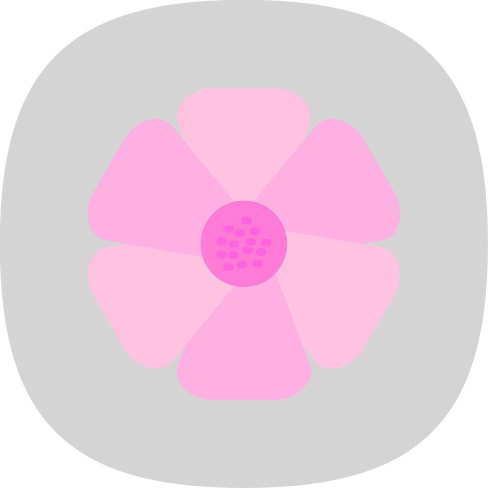hibiscus vlak kromme icoon vector