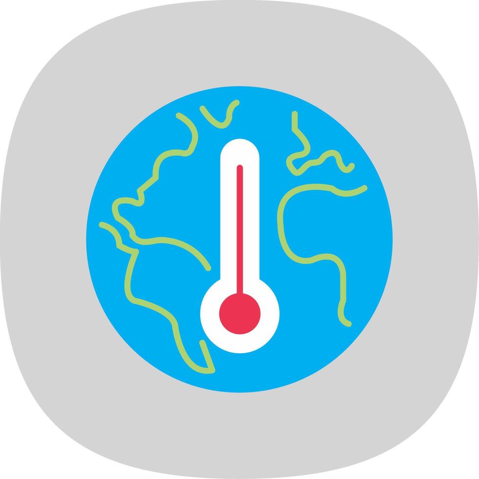 klimaat verandering vlak kromme icoon vector