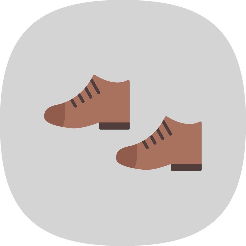schoenen vlak kromme icoon vector