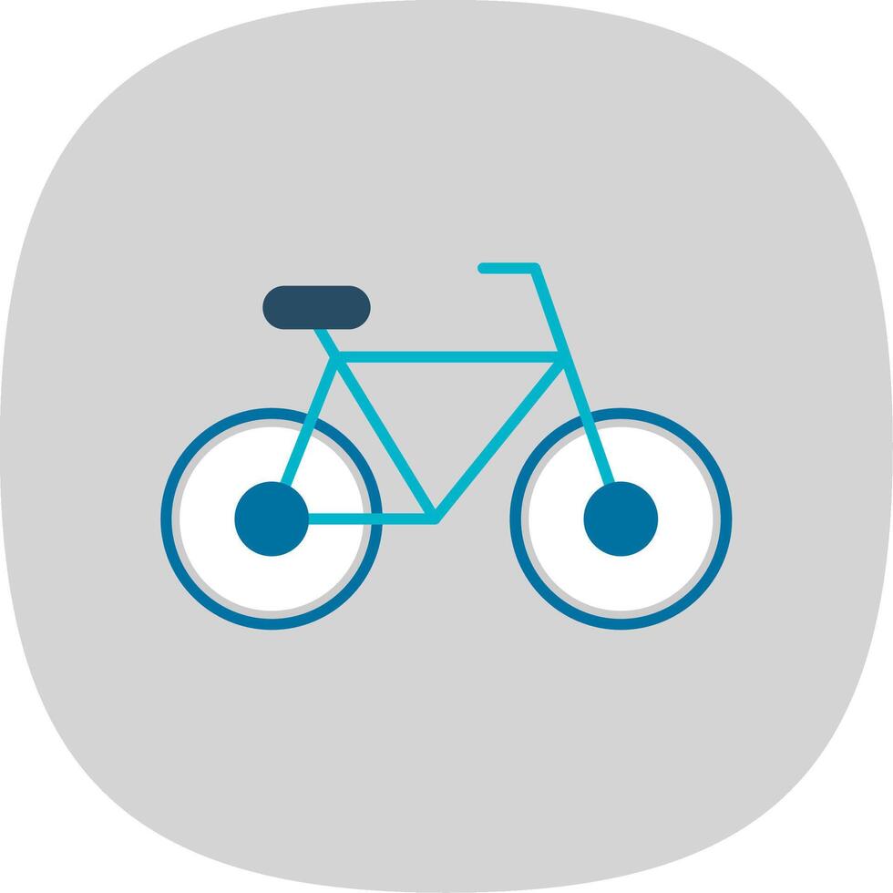 fiets vlak kromme icoon vector