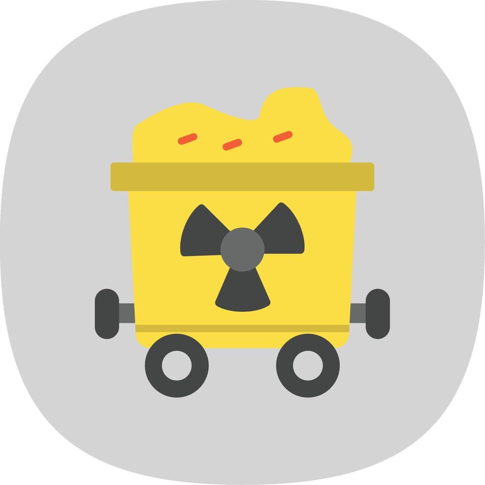 uranium vlak kromme icoon vector