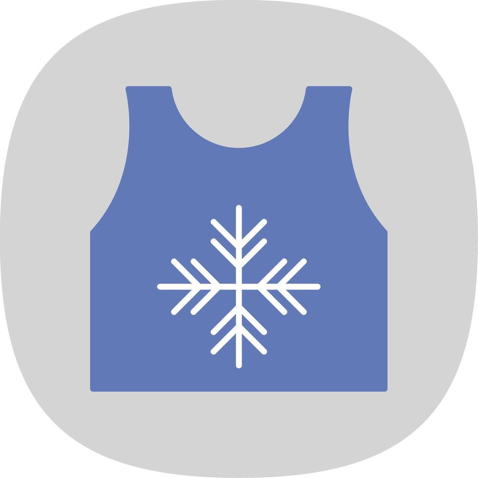 tanktop vlak kromme icoon vector