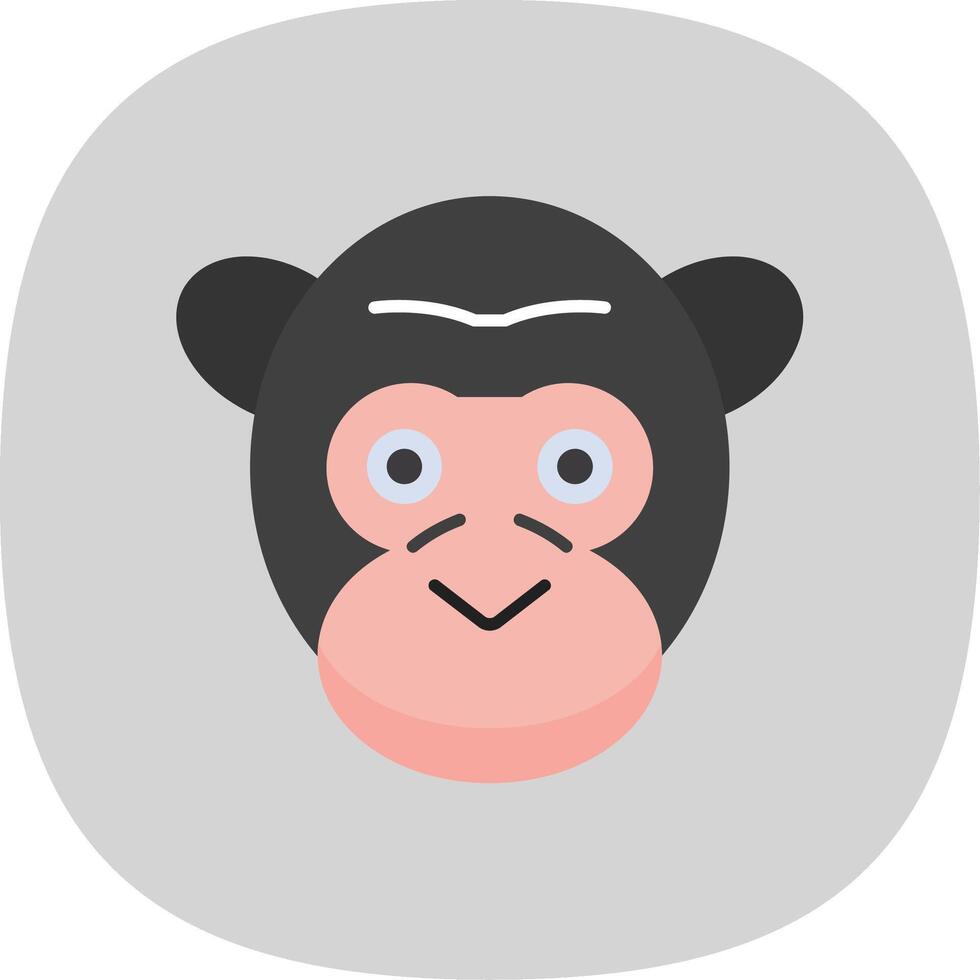gorilla vlak kromme icoon vector