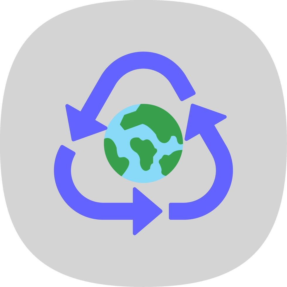 recycle vlak kromme icoon vector