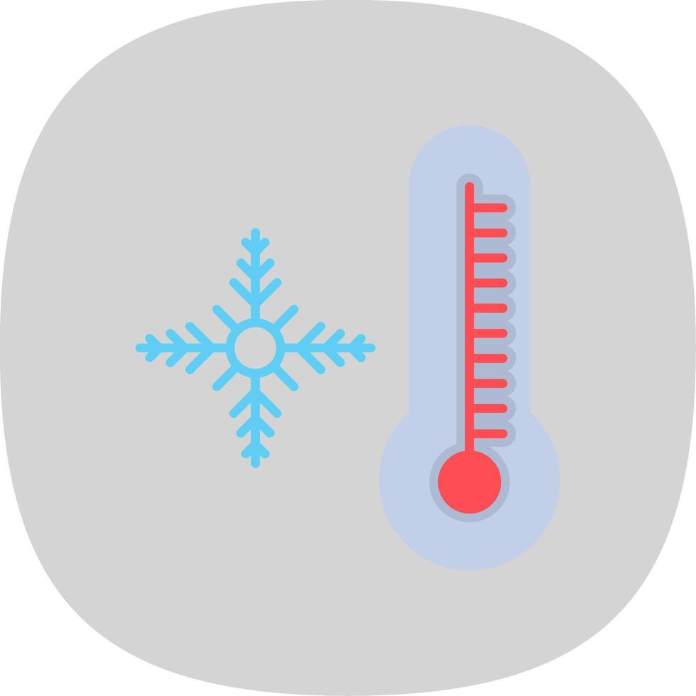 sneeuwvlok vlak kromme icoon vector