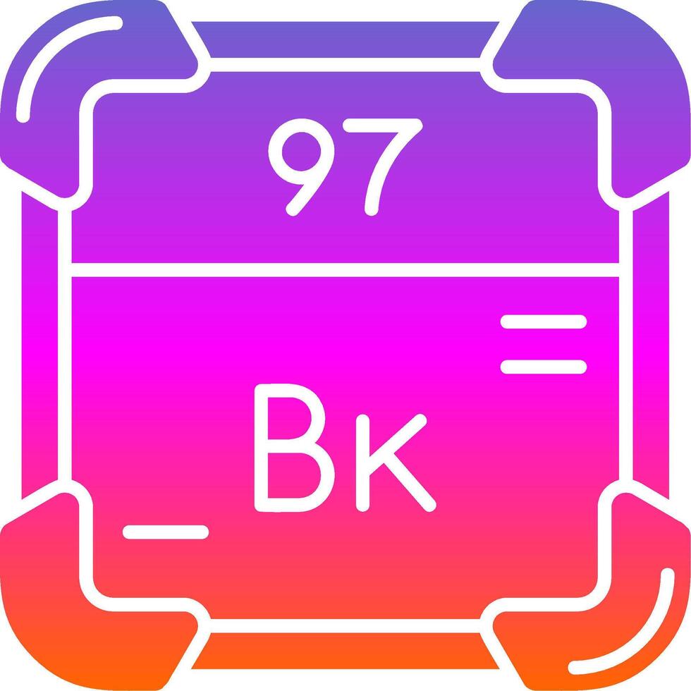 berkelium glyph helling icoon vector