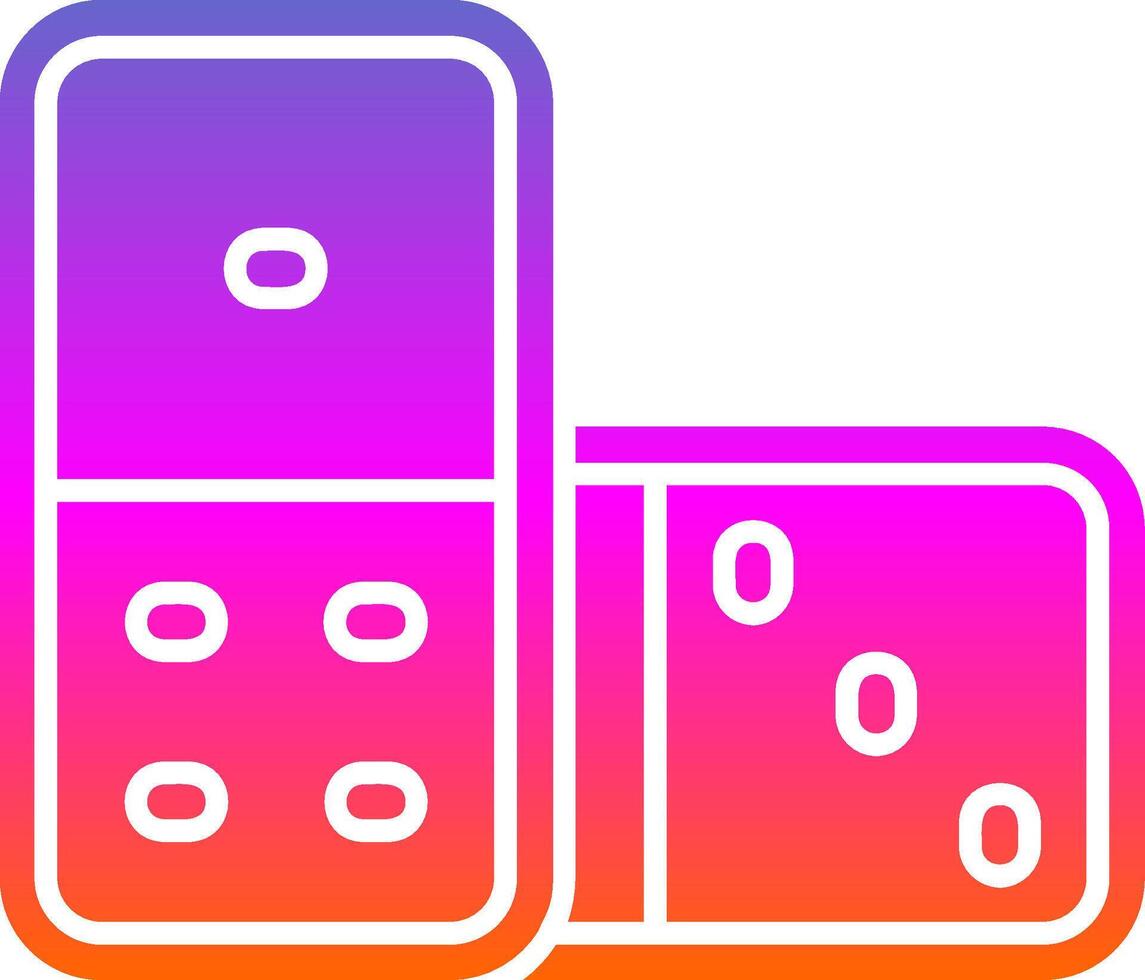 domino glyph helling icoon vector