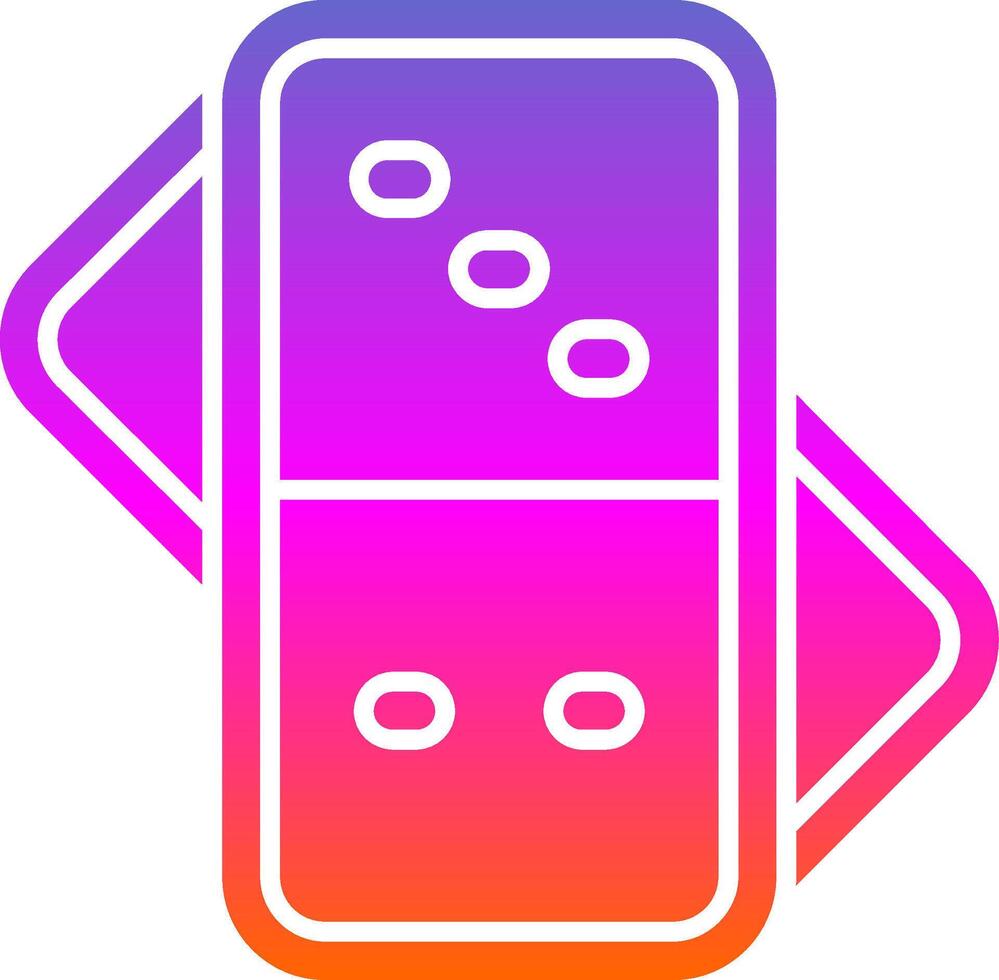 domino glyph helling icoon vector