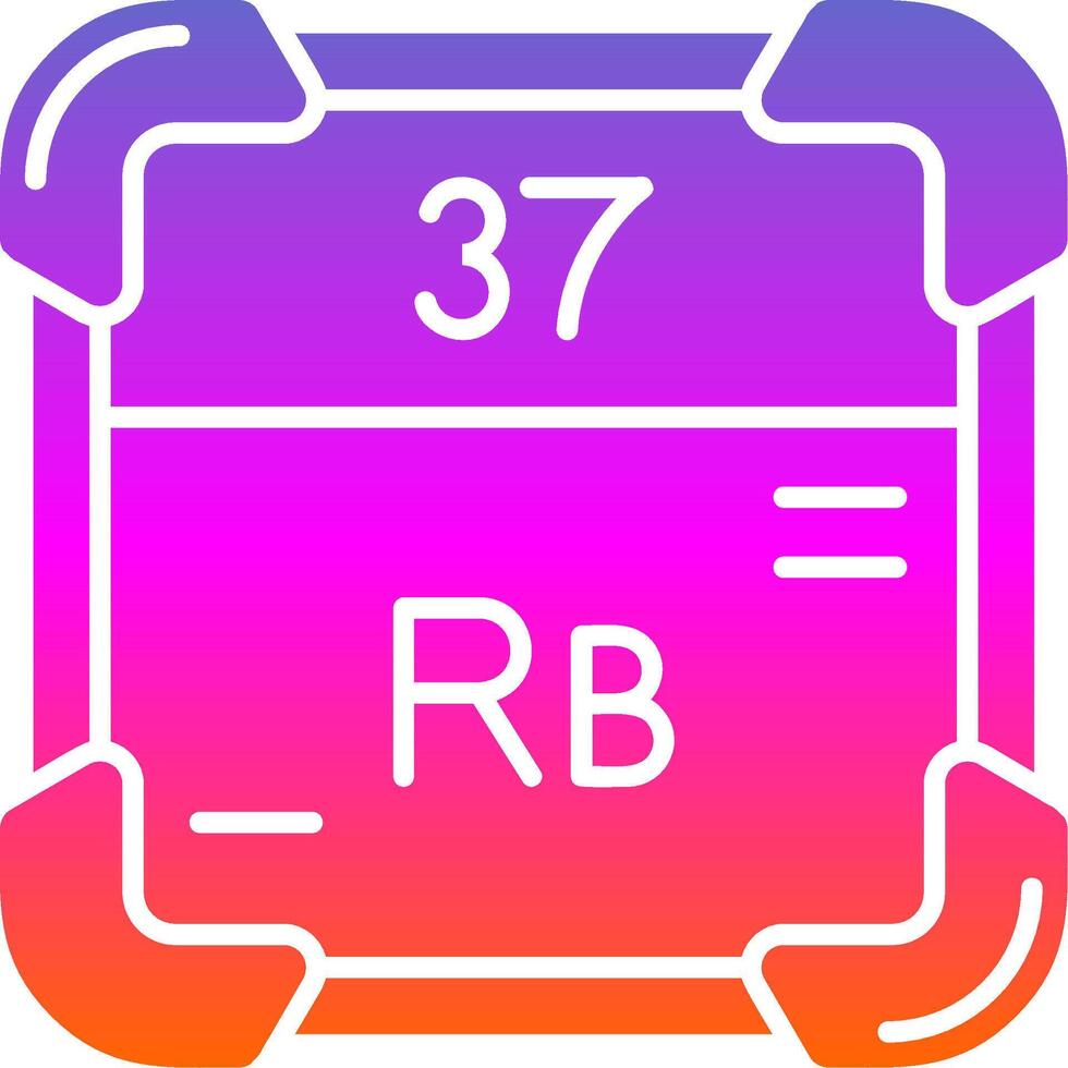 rubidium glyph helling icoon vector