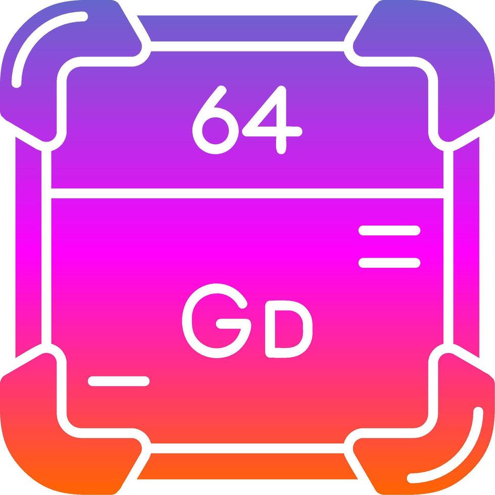 gadolinium glyph helling icoon vector
