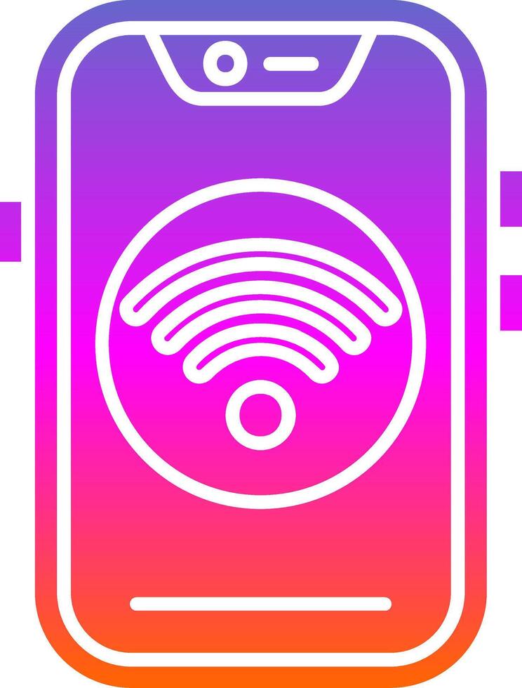 Wifi glyph helling icoon vector