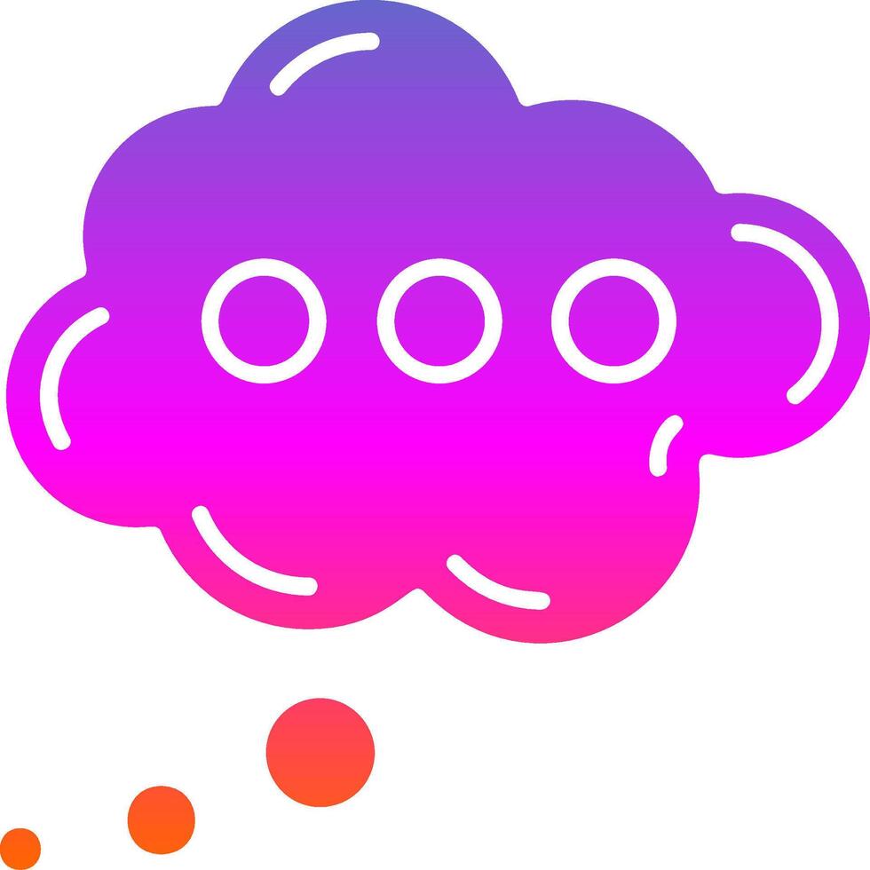 wolk glyph helling icoon vector