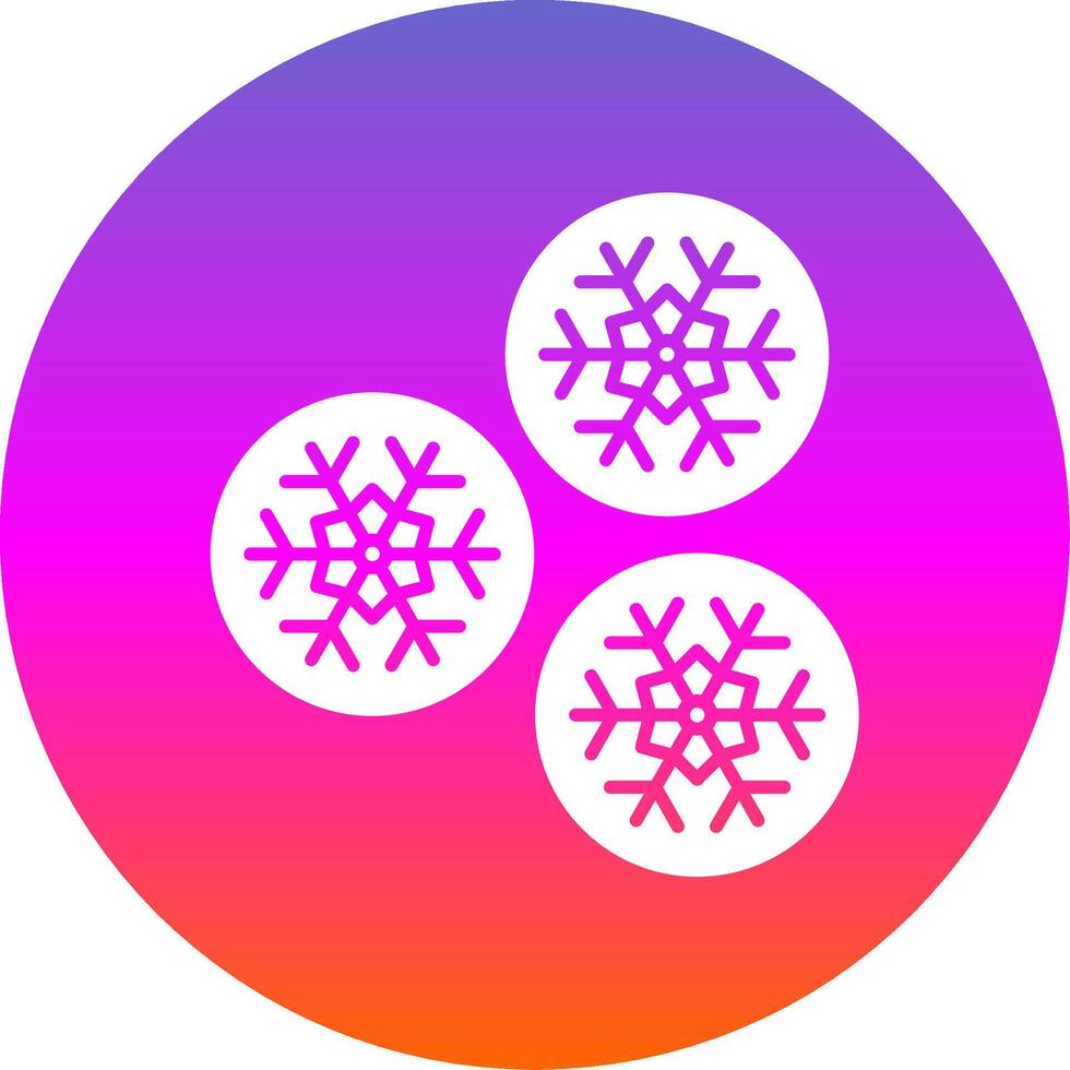 sneeuwbal glyph helling cirkel icoon vector