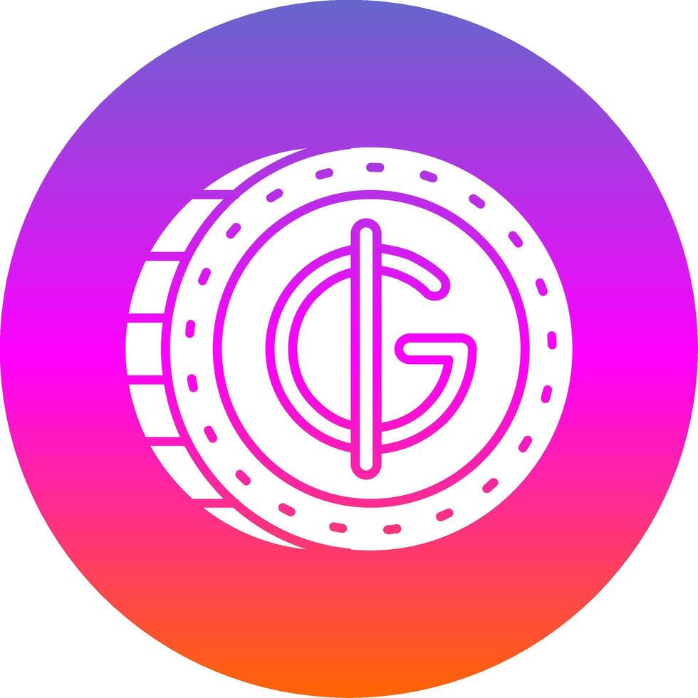 guarani glyph helling cirkel icoon vector