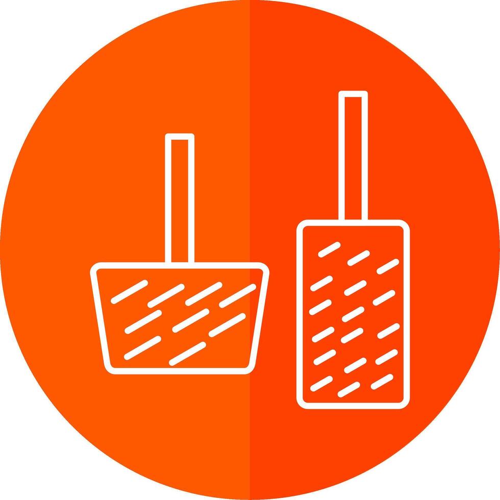auto pedalen lijn rood cirkel icoon vector