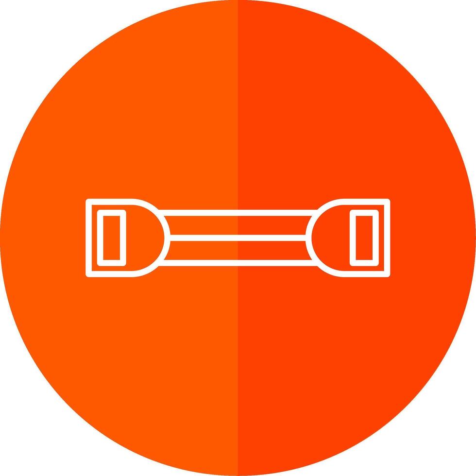 borst uitbreiding lijn rood cirkel icoon vector