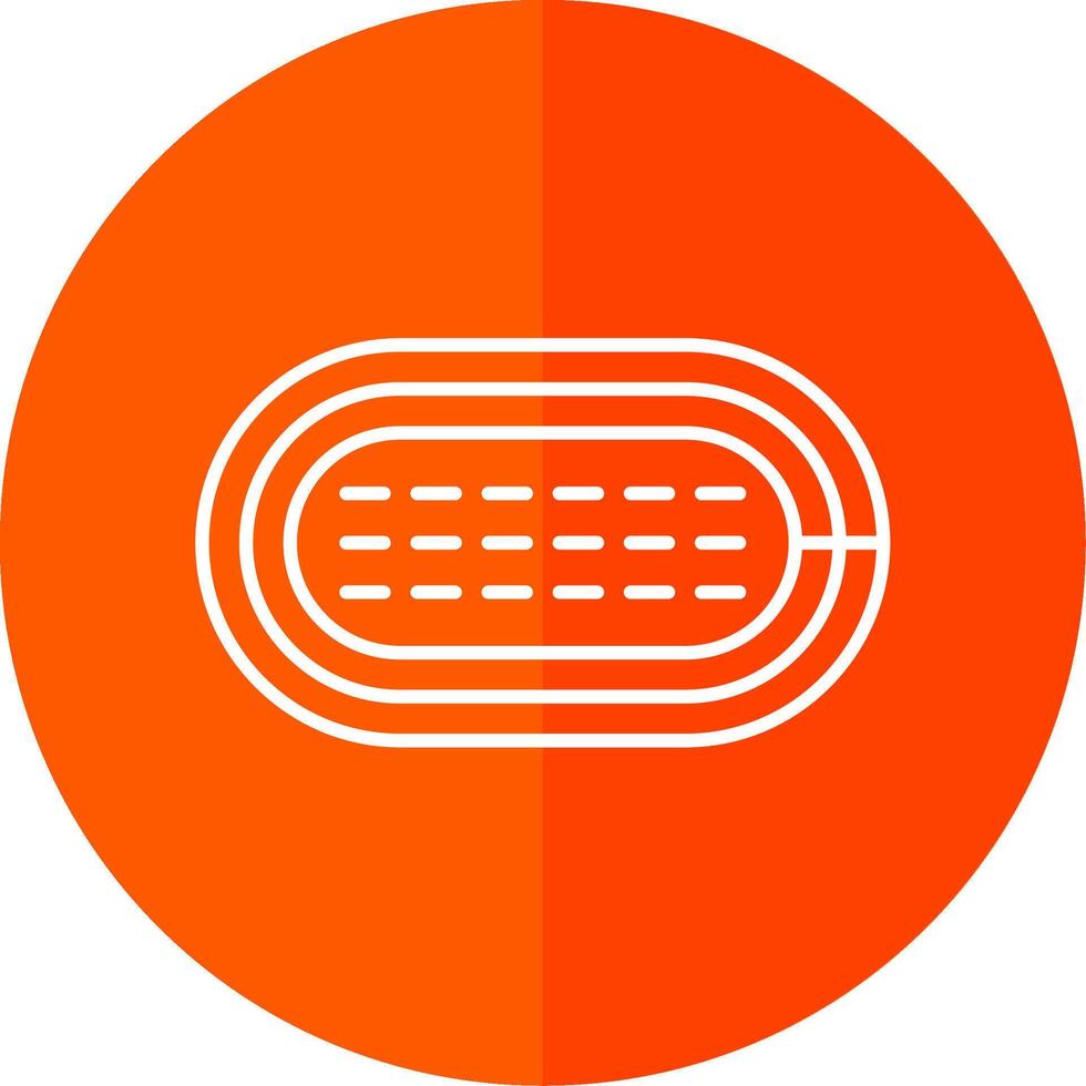 rennen bijhouden lijn rood cirkel icoon vector