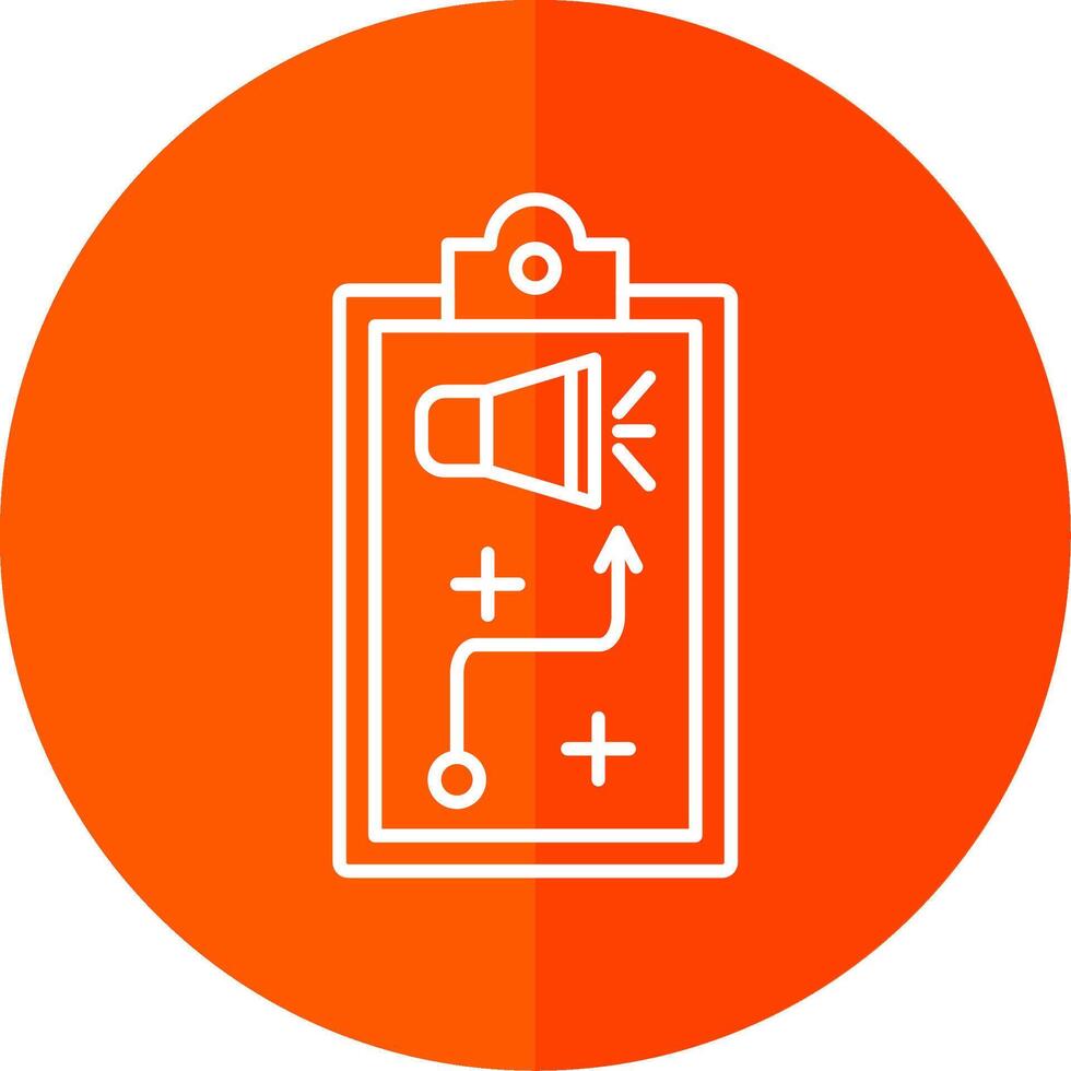 strategie lijn rood cirkel icoon vector